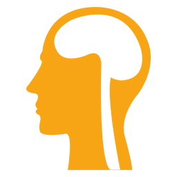 Signo de cráneo de cerebro humano Diseño PNG