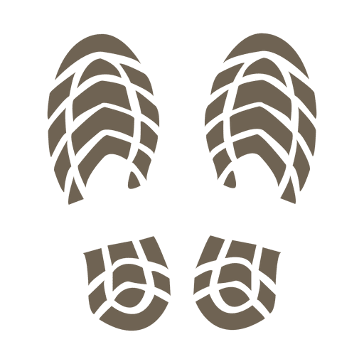 Human footprint silhouette PNG Design