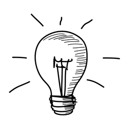 Idee Hand gezeichnete Ikone PNG-Design
