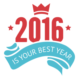 Emblema inspirador do ano novo de 2016