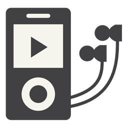 Icono plano de ipod Diseño PNG