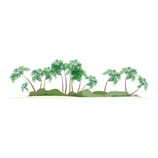 Island silhouette PNG Design