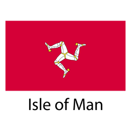 Isle of Man Nationalflagge PNG-Design