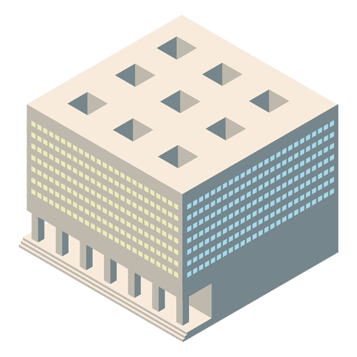 Isometric 3d courthouse