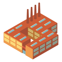 Isometric industrial building Isometric industrial building
