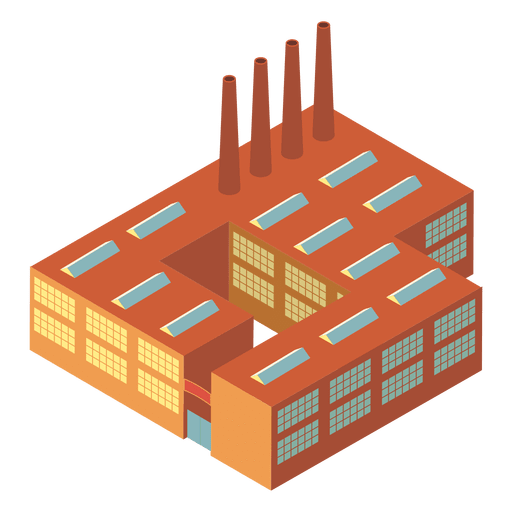 Isometric industrial building PNG Design