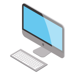 Isometrischer Computer PNG-Design