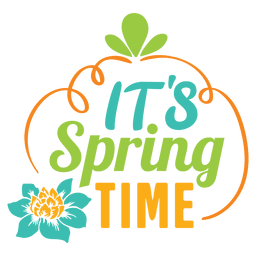 Su etiqueta de primavera Diseño PNG
