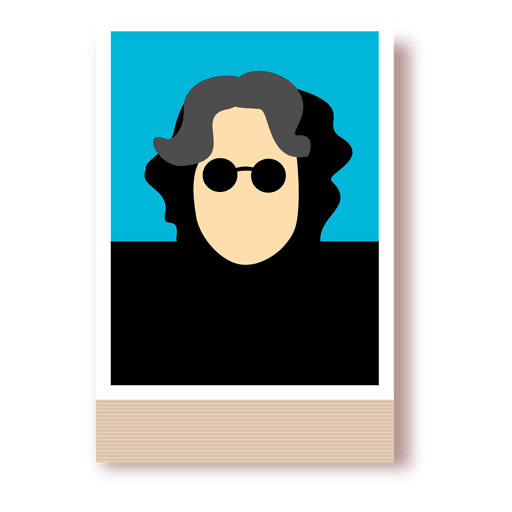 Personaje de músico de john lennon Diseño PNG