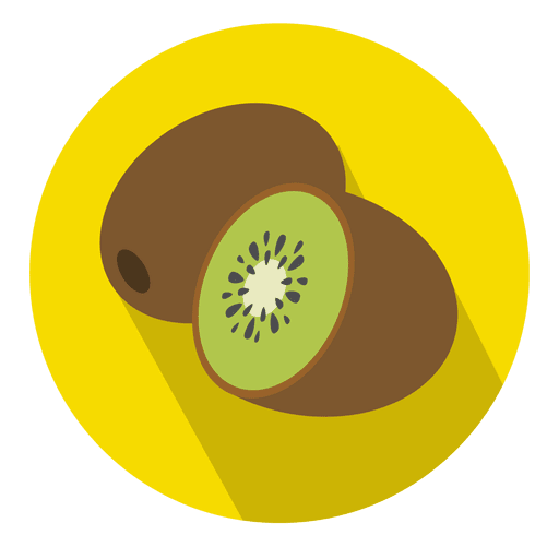 Icono de c?rculo de fruta de kiwi Diseño PNG