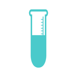 Flaches Laborröhrensymbol PNG-Design