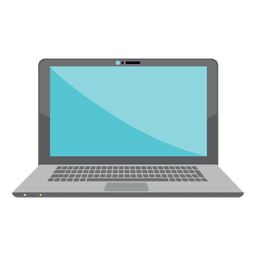 Diseño de icono de laptop plana