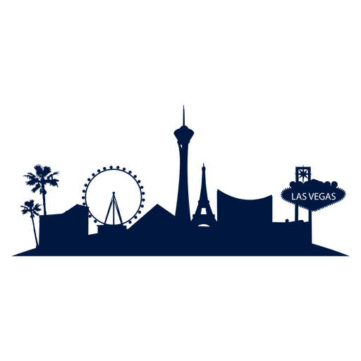 Las vegas skyline silhouette - Transparent PNG/SVG