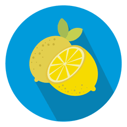 Ícone de círculo de limão Desenho PNG