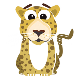 Leopard funny cartoon PNG Design