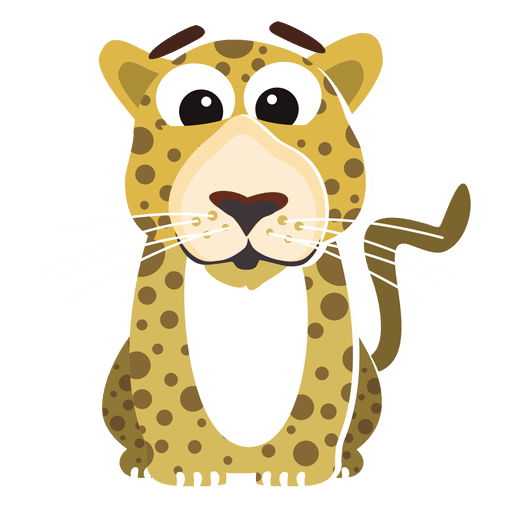 Dibujos animados divertidos leopardo