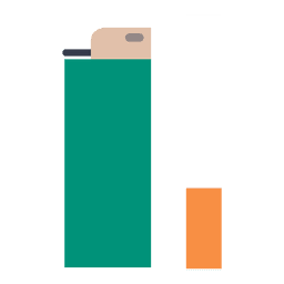 Icono plano de encendedor de cigarrillos Diseño PNG