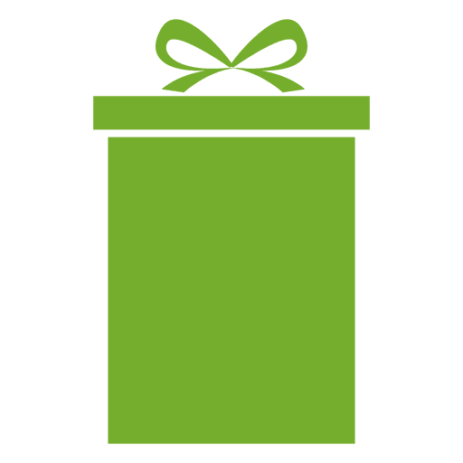 Hellgrünes Geschenkbox-Symbol PNG-Design