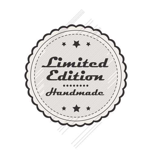 Limited editation handmade rounded label PNG Design