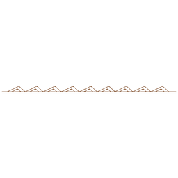Linie faltet Randmuster PNG-Design