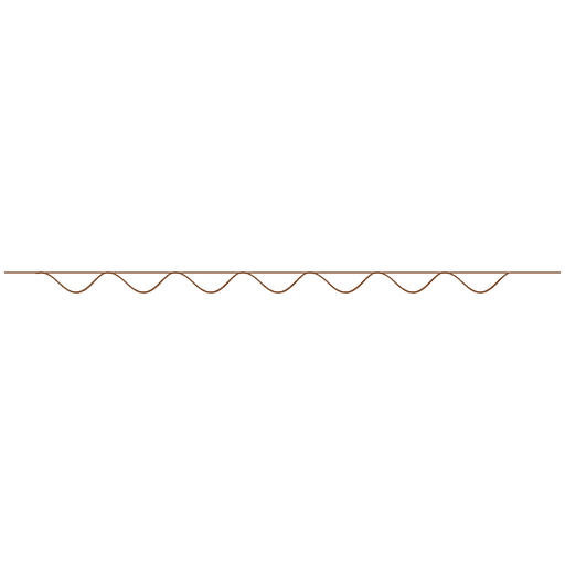 Line wave border PNG Design