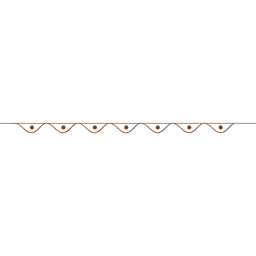 Line wave dot border PNG Design