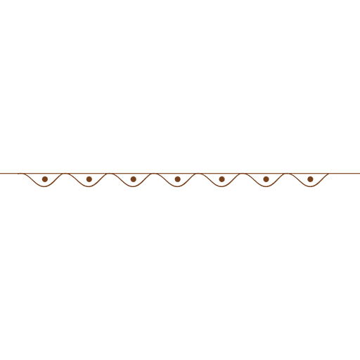 Line wave dot border PNG Design