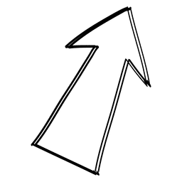 Dibujo de flecha en ángulo lineal Diseño PNG