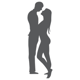 Lovely couple silhouette PNG Design