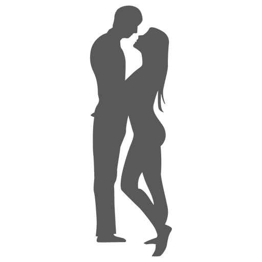 Lovely couple silhouette