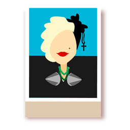 Madona-Cartoon-Avatar PNG-Design