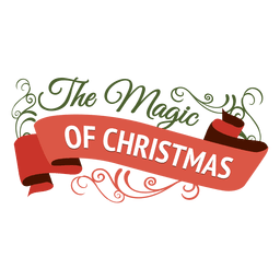 Magia de la insignia de adorno navideño Diseño PNG