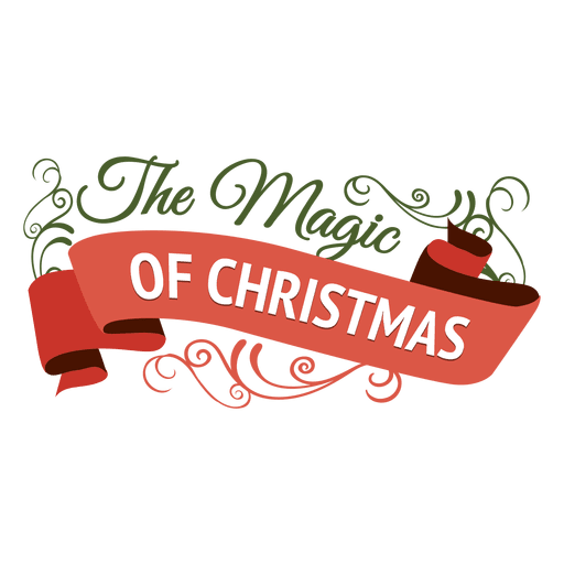 Magic of christmas ornament badge PNG Design