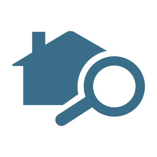 Magnifier home real estate icon