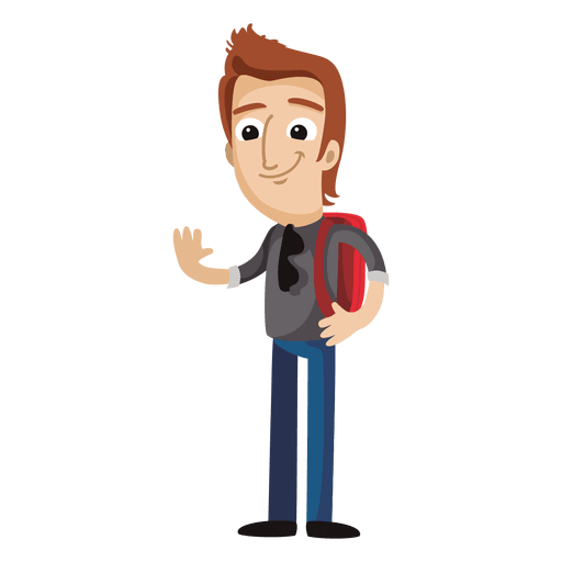 Male student cartoon - Transparent PNG & SVG vector file