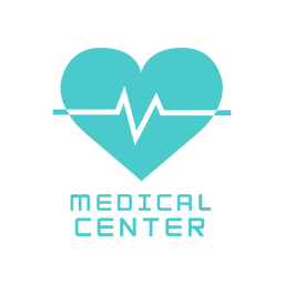 Icono plano del centro médico Diseño PNG