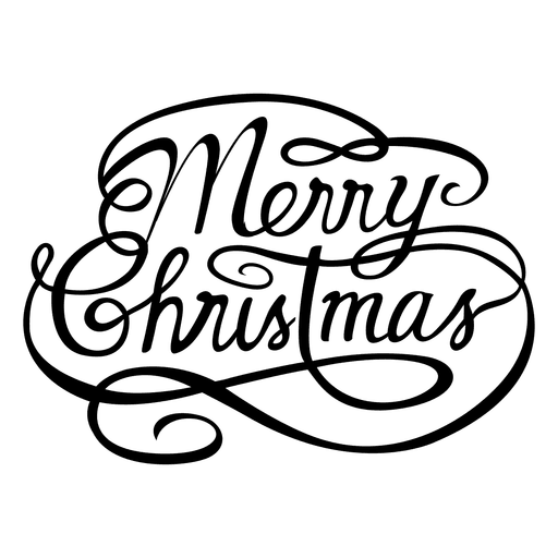 Kalligraphisches Logo der frohen Weihnachten PNG-Design