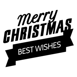 Etiqueta de insignia de cinta de feliz navidad Diseño PNG