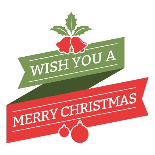 Merry christmas wish vintage badge PNG Design