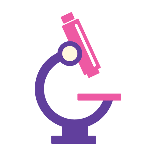 Icono plano microscopio Diseño PNG