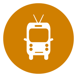 Icono de círculo de viaje de minibús Diseño PNG Transparent PNG