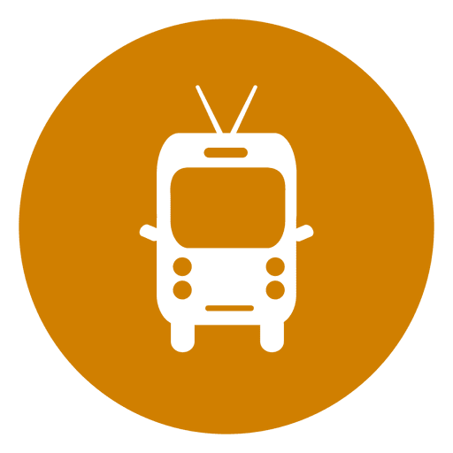 Minibus travel circle icon