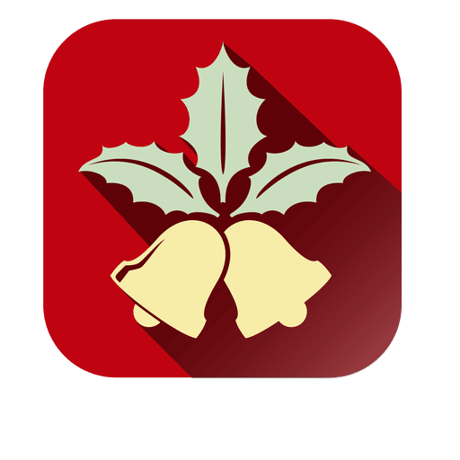 Muérdago icono cuadrado rojo Diseño PNG
