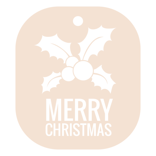 Mistletoe round christmas label PNG Design