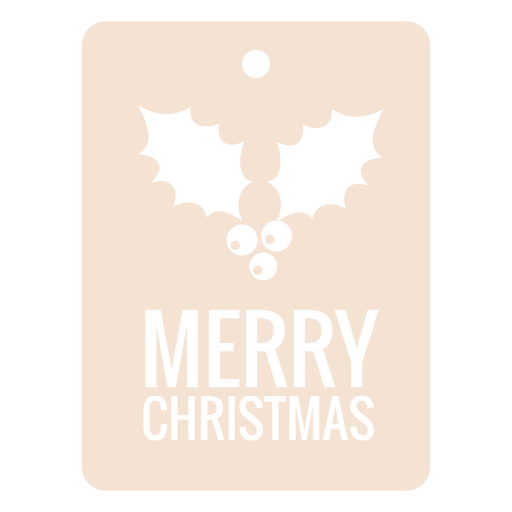 Mistletoe square christmas tag PNG Design