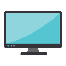 Ícone plano do monitor do computador Desenho PNG