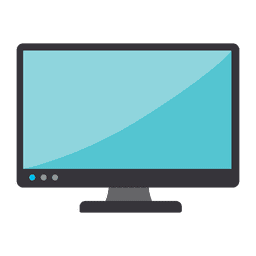 Icono plano de monitor de computadora