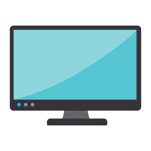 Computer monitor flat icon  Transparent  PNG SVG vector file