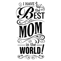 Cita del día de la madre con adornos. Diseño PNG