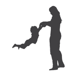 Madre jugando con su hijo Diseño PNG